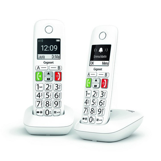 Gigaset E290 Duo Blanc Téléphone Sans Fil Confort