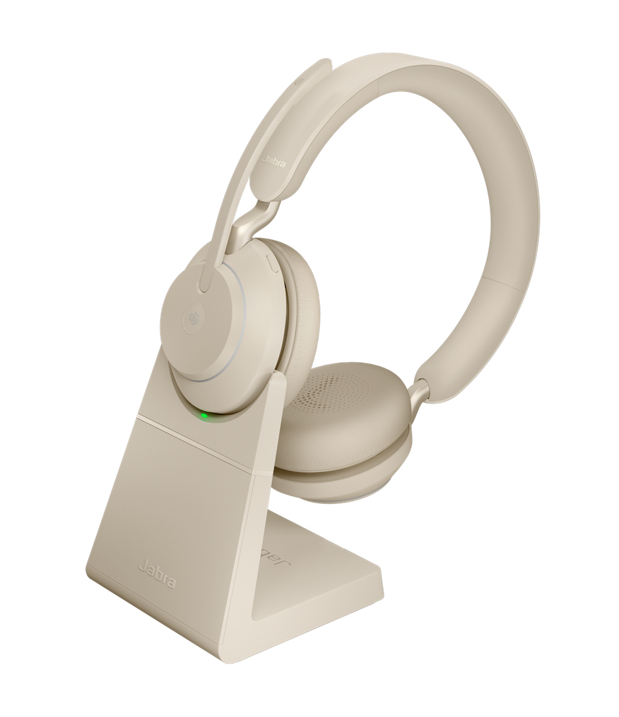 Jabra  Evolve2 65 Duo MS blanc + Link 380a + base chargeur