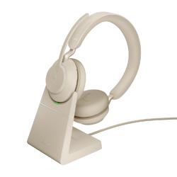 Jabra Evolve2 65 Duo MS blanc + Link 380c + base chargeur
